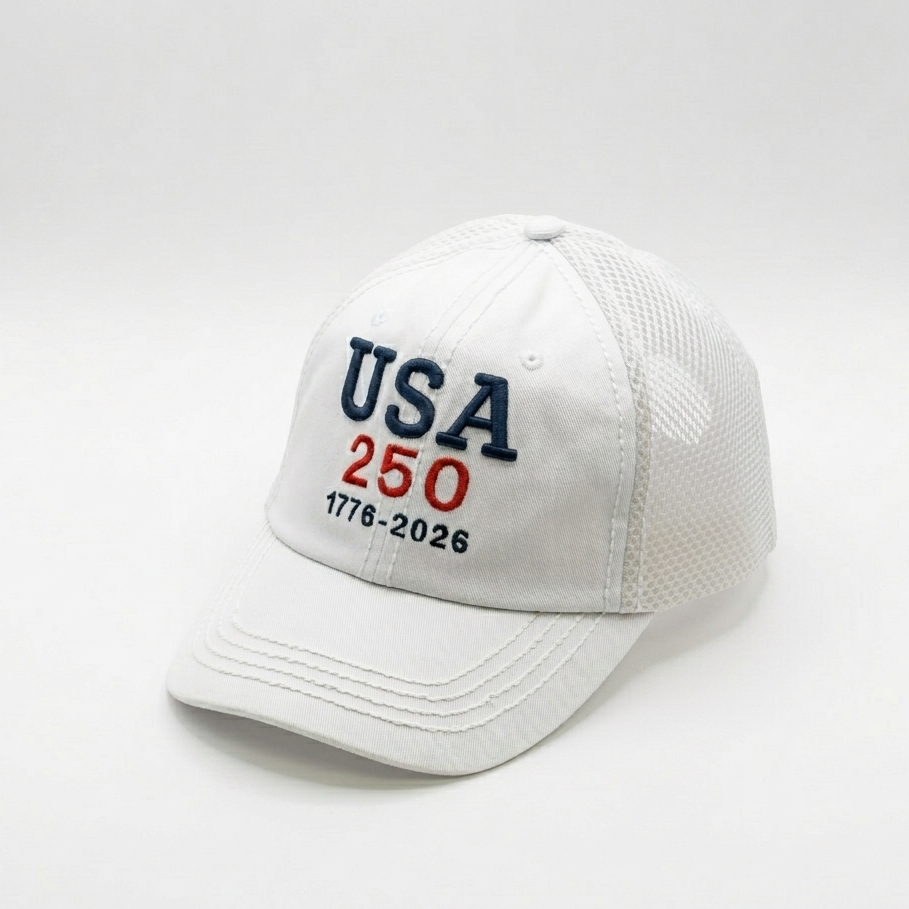 USA 250th Anniversary Trucker Hat – Performance Mesh Edition