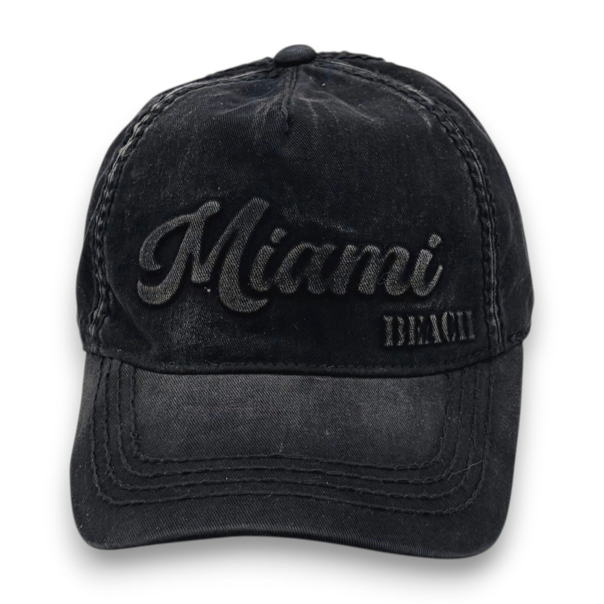 Miami embossed cap front view