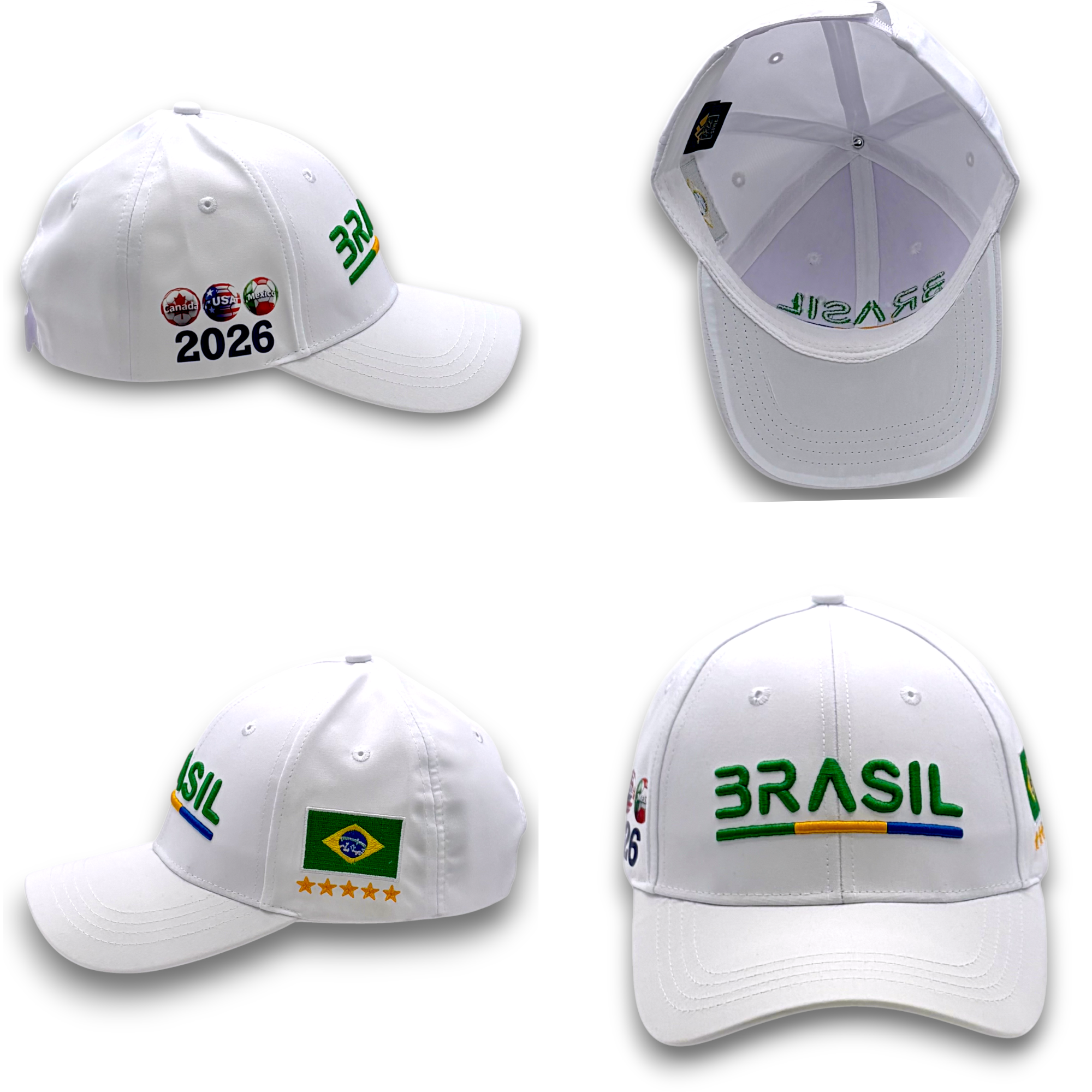 Brasil 2026 World Cup Hat – Premium 3D Embroidery