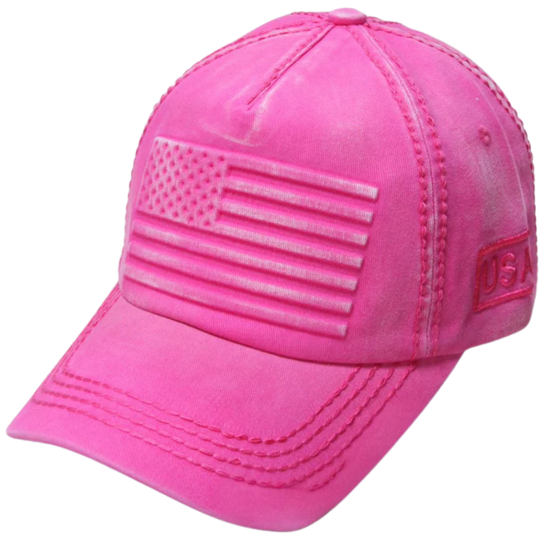 USA Embossed Caps
