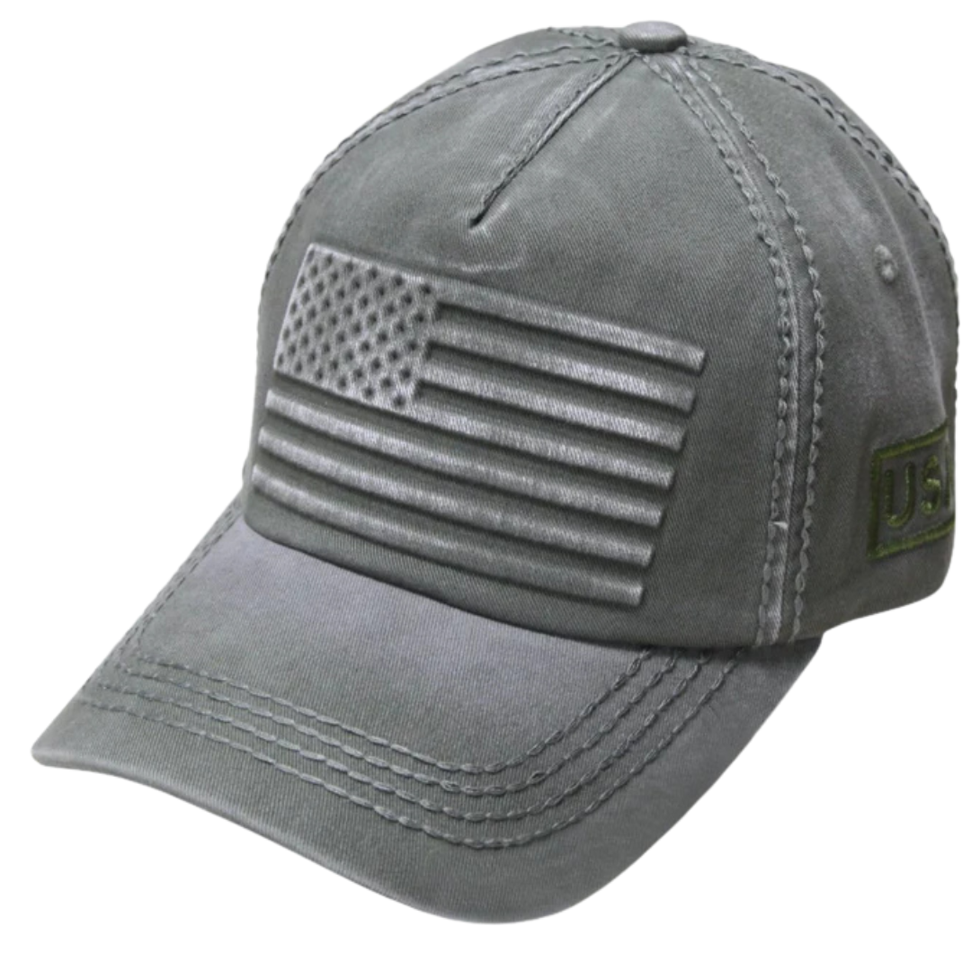 USA Embossed Caps