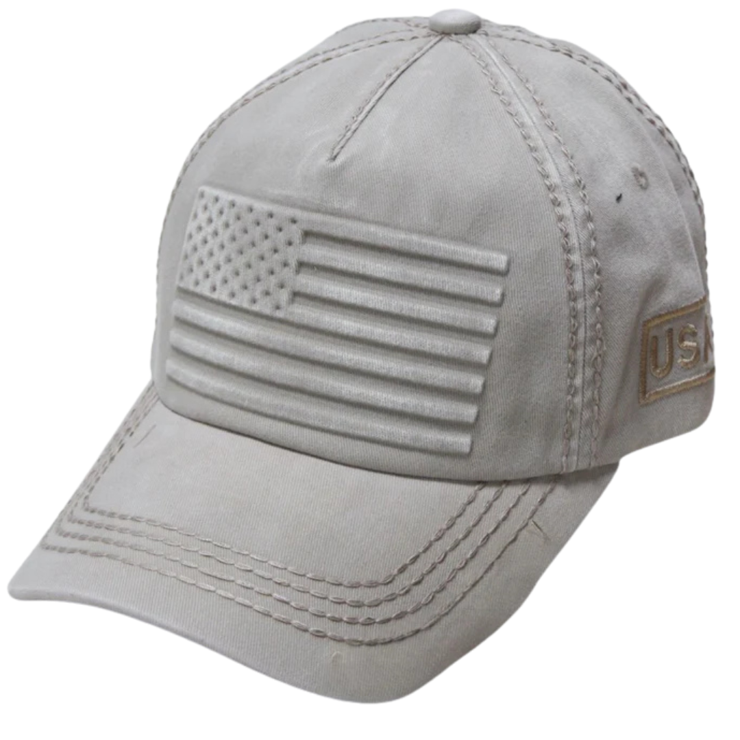 USA Embossed Caps