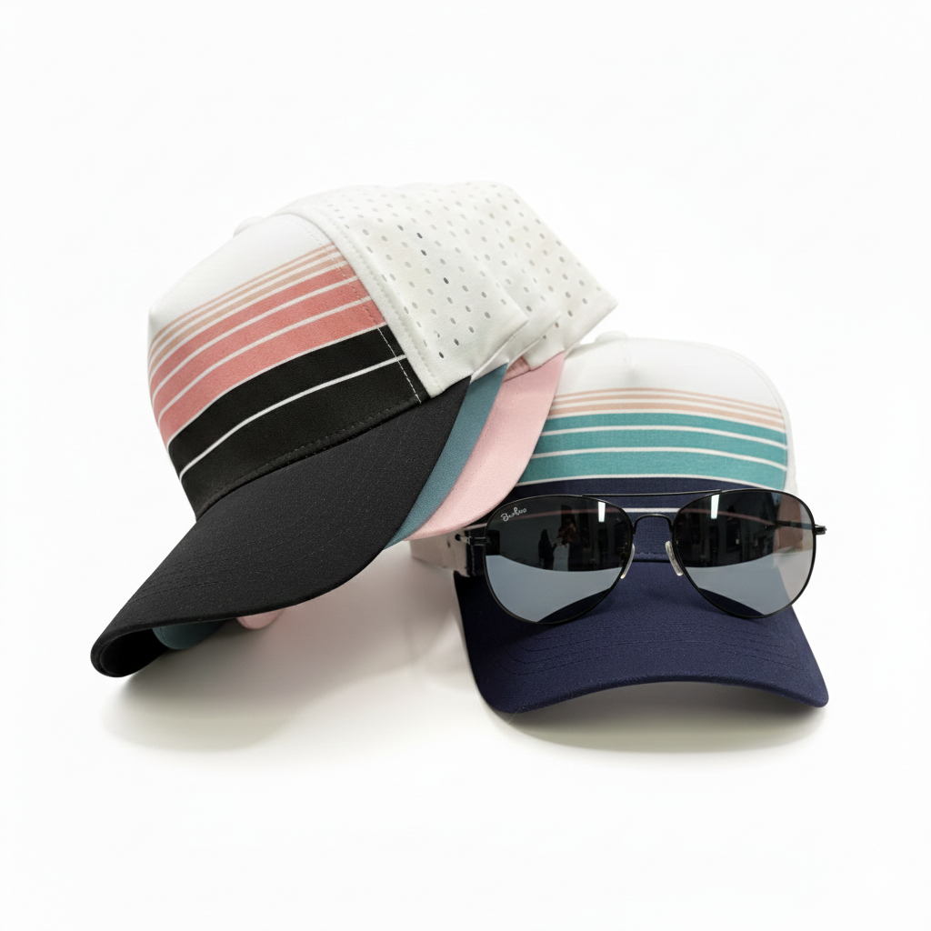 Tropical A-Frame laser perforated trucker hat – UV 50+ protection – FreeStyle USA