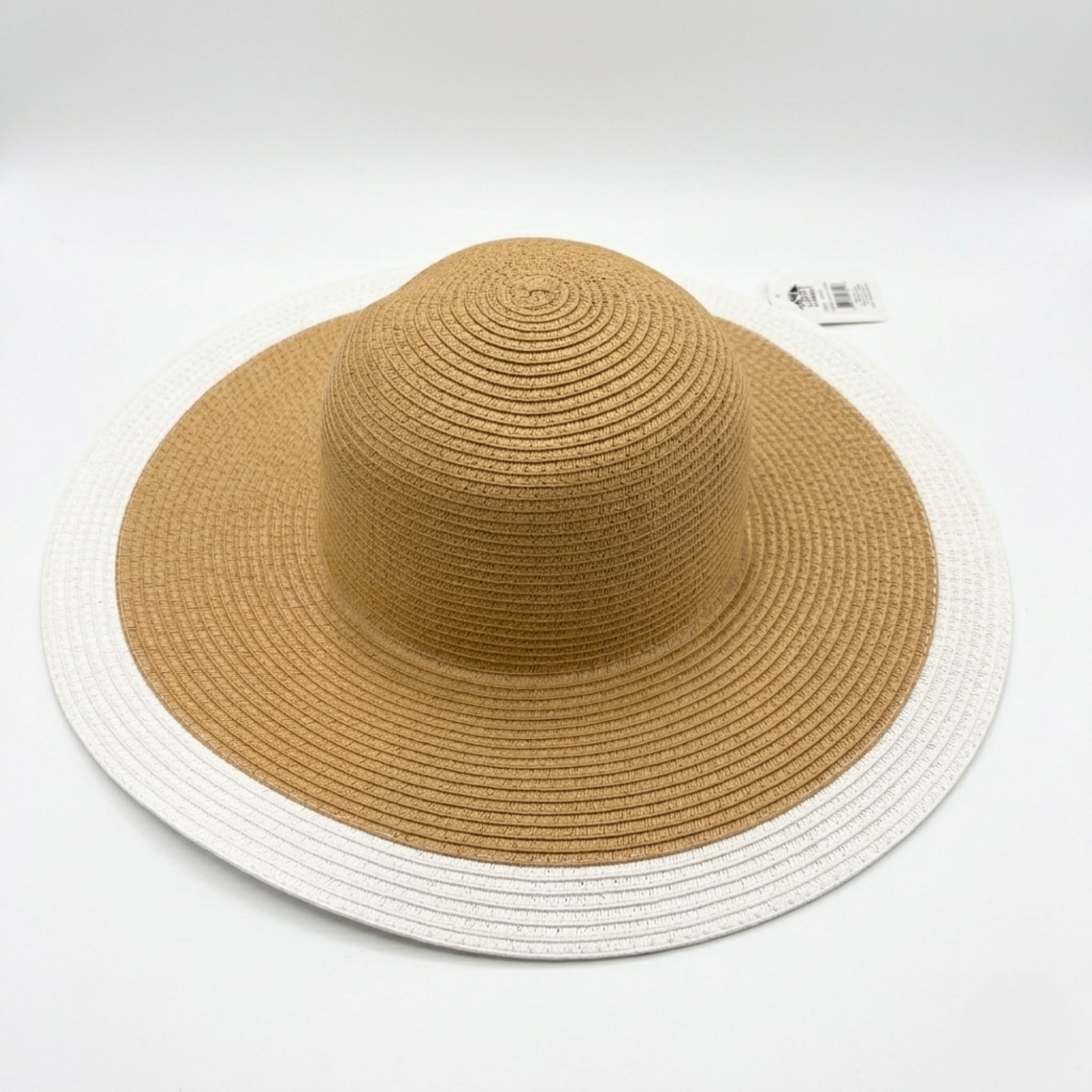 Two-Tone Wide Brim Paper Straw Sun Hat | Contrast Trim