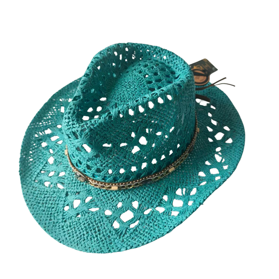 Wide-brim straw hat brim detail – sun protection