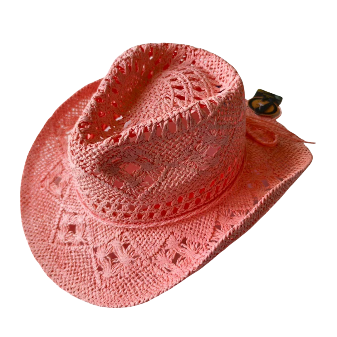 Cowgirl straw hat – pink color