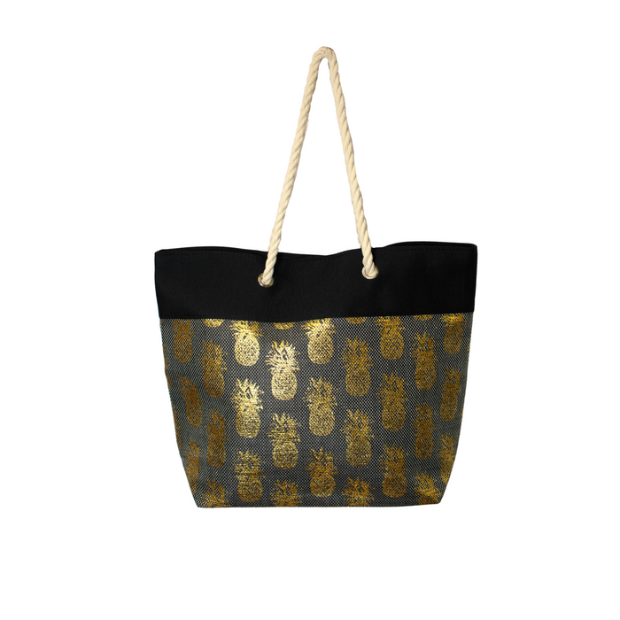 LARGE BEACH TOTE BAG | PINEAPLES